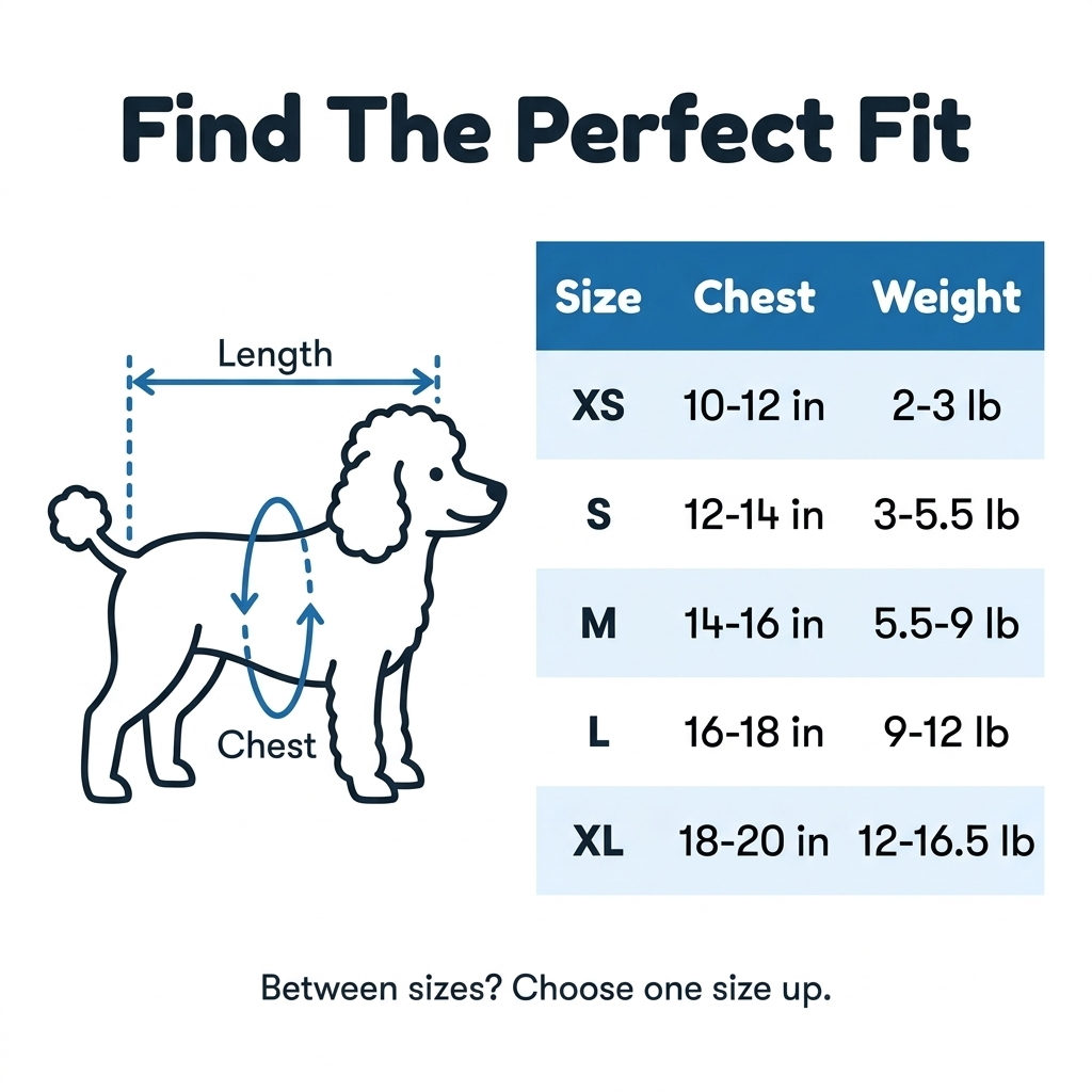 Pupbrella size guide